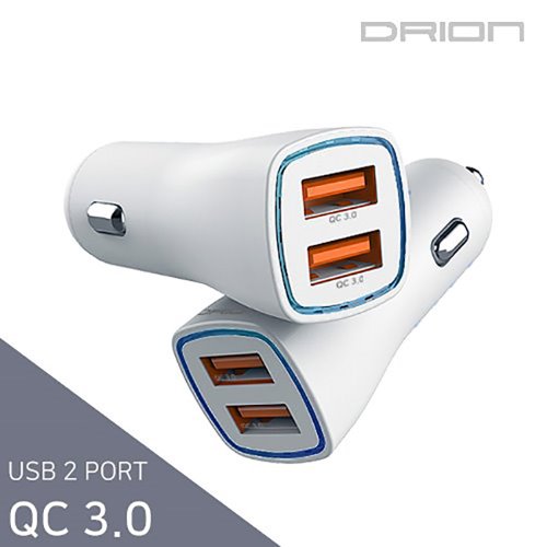 드리온 차량용 고속충전기 USB2구 QC 3.0 DR-C4-QC36W